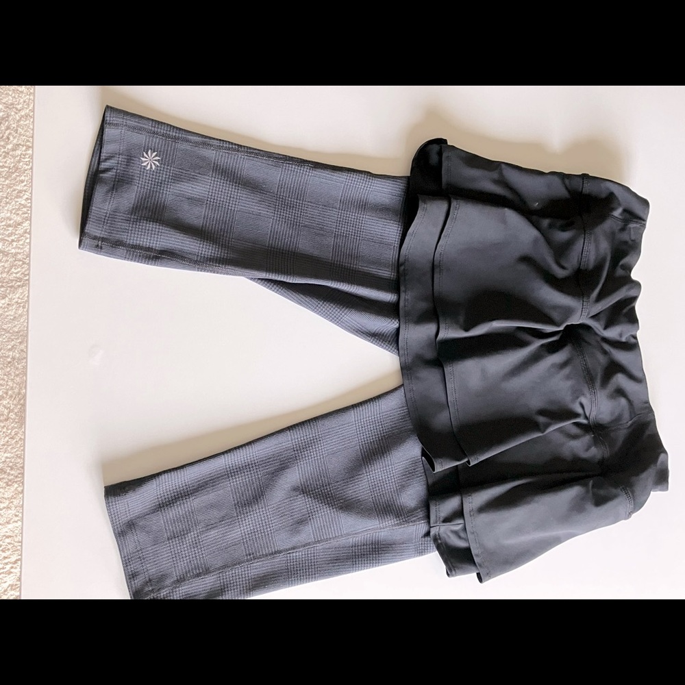 Athleta workout pants with skirt